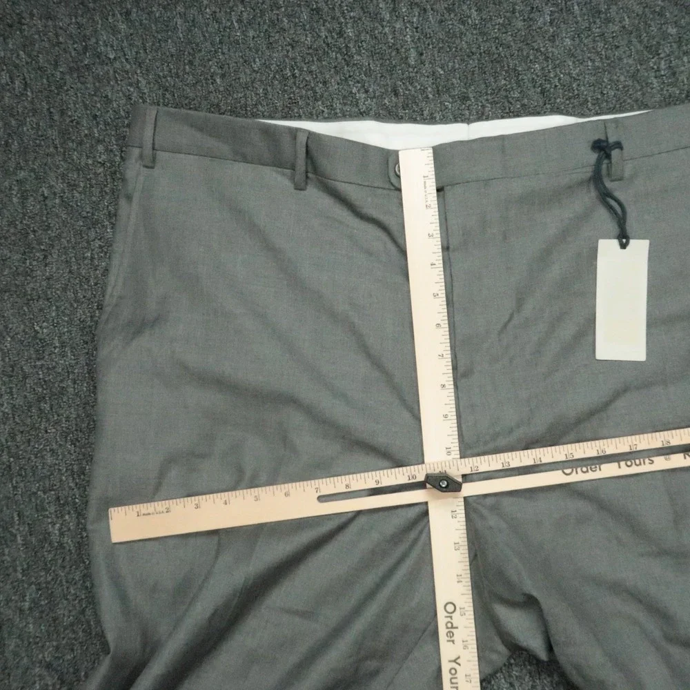 Zanella Pants Mens 46x22 Gray Wool Ken Quattro Lame Trousers NWT‎